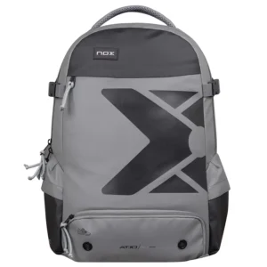 Mochila padel nox at10 team de color gris frontal