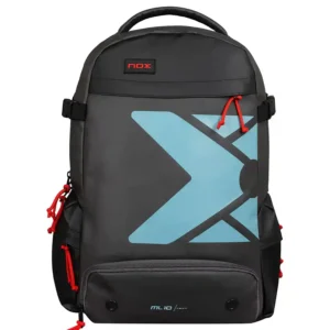 Mochila padel nox ml10 team de color negro frontal