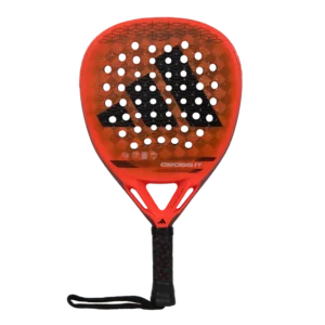 Imagen frontal de la pala de padel adidas cross it en color rojo
