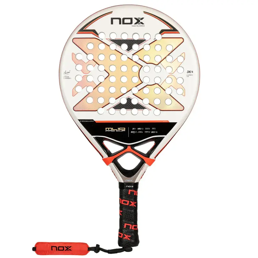Imagen frontal de la pala de padel nox ml10 pro cup luxury 3k de miguel lamperty