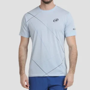 Camiseta padel hombre bullpadel azul glaciar vista de frente