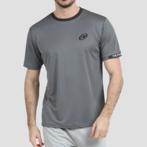 Camiseta de padel hombre bullpadel color grafito vista frontal