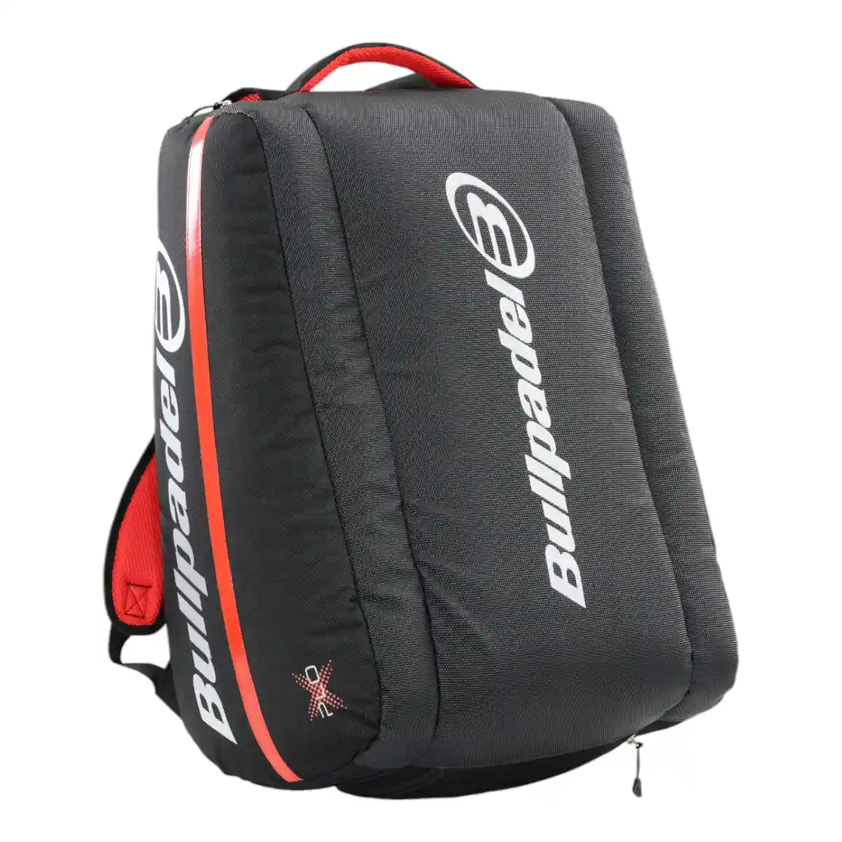 Parte posterior del bolso de pádel bullpadel xplo negro del 2025