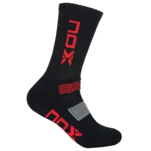 Calcetines de padel largos nox rojo y negro