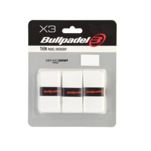 Pack de 3 grips overgrip de la marca bullpadel en color blanco