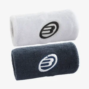 Muñequera para padel de la marca bullpadel en color azul y blanco