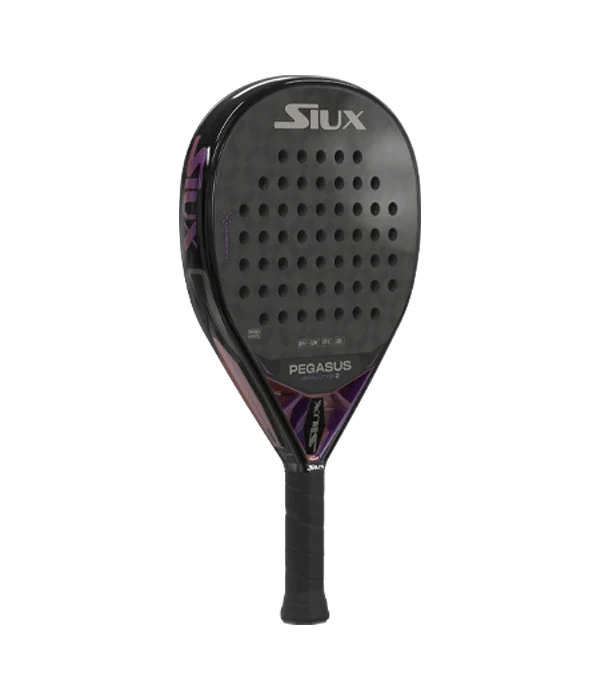 Vista lateral de la pala de padel siux 2024 modelo pegasus revolution 2