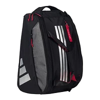 Paletero de padel adidas multigame 3.4 del jugador profesional ale galan en color rojo y negro