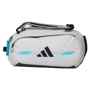 Vista frontal del paletero de pádel para mujer adidas protour de la jugadora marta ortega en color blanco